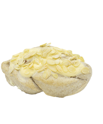 Trenza con crema pastelera y almendra