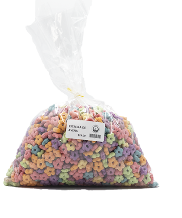 Estrellas de avena de colores